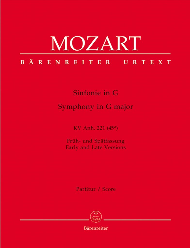Symphony in G major - Alte Lambacher (K.Anh.221 K.45a)